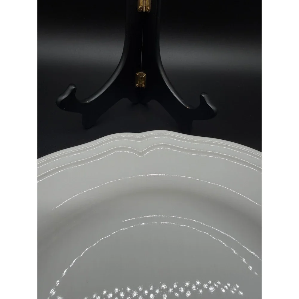 IKEA Arv White Pasta Bowls Set of 6 Scalloped Rim Deep Plates 9.25 Inch 21464
